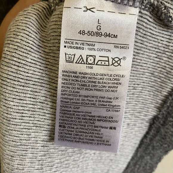 Gap Men's 100% Cotton Sweater | Gray | Size Large - Picture 4 of 7